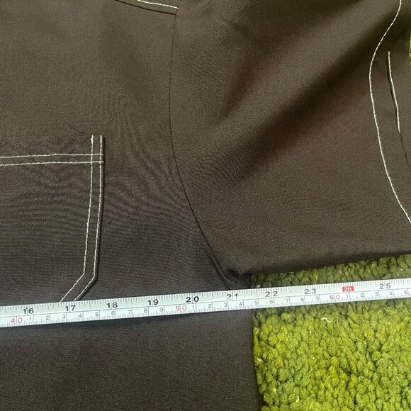 caltop brown button down medium shirt Vintage *CROPPED - Picture 6 of 6